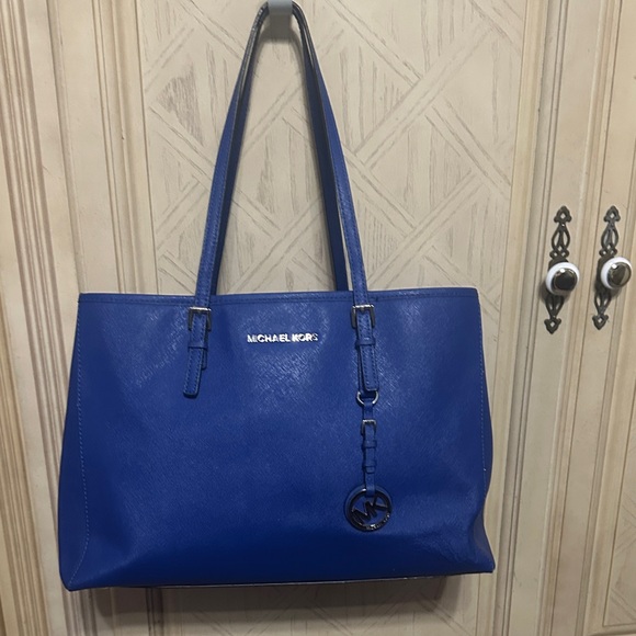 Michael Kors Handbags - Michael Kors Royal Blue jet set travel tote